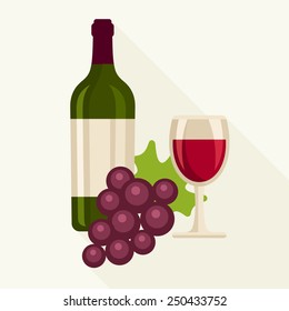 Red wine vector illustration