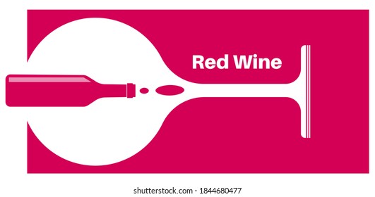 Red Wine vector logo illustration on a white background