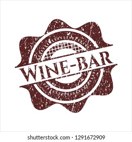 Red Wine-bar distress rubber grunge texture stamp