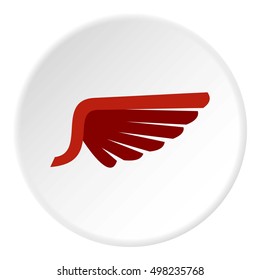 Red wing birds icon. Flat illustration of red wing birds vector icon for web