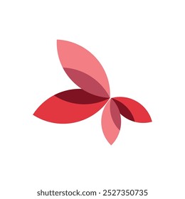 Red Wing of Butterfly Logo Template Illustration Design