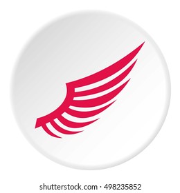 Red wing icon. Flat illustration of red wing vector icon for web