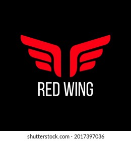 red wing logo minimalist concept