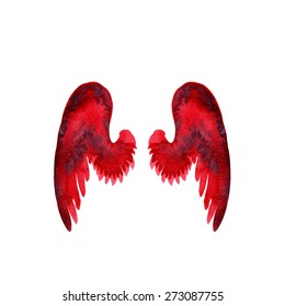 red wings of devil vector illustration 