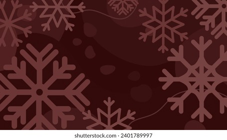 Red winter background with snowflakes. Use this design to make postcards, posters, banner, wallpaper, backdrops, or anything else.