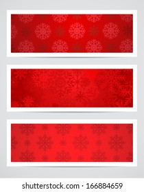 Red winter banners