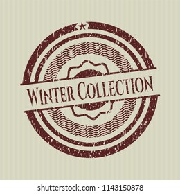 Red Winter Collection distress with rubber seal texture