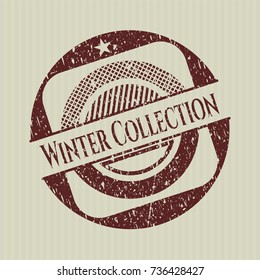 Red Winter Collection rubber grunge seal