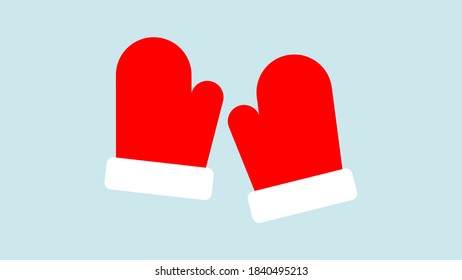 rote Winterhandschuhe auf hellem Hintergrund