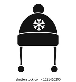 Red winter hat icon. Simple illustration of red winter hat vector icon for web design isolated on white background