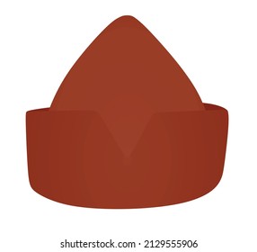 Red winter hat. vector illustration