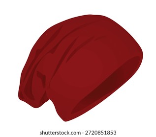 Sombrero rojo de invierno. Ilustración vectorial