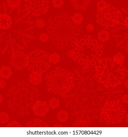 red winter repetitive background with snowflakes. vector seamless pattern. textile paint. fabric swatch. wrapping paper. continuous print. design element for card, banner, invitation, sign, ads
