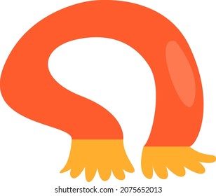 Escarcha roja de invierno, ilustración, vector, sobre un fondo blanco.