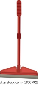 Red wiper, illustration, vector on a white background.