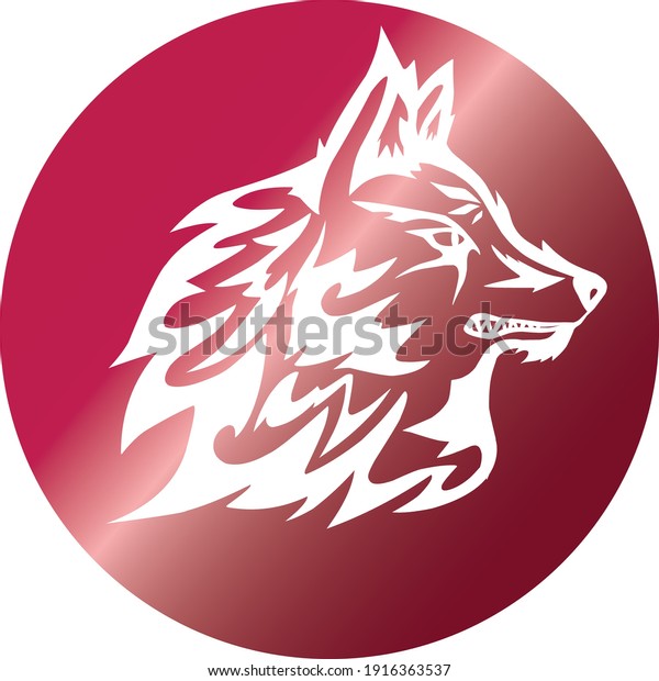 Red Wolf Emblem Esport Team Stock Vector (Royalty Free) 1916363537 ...