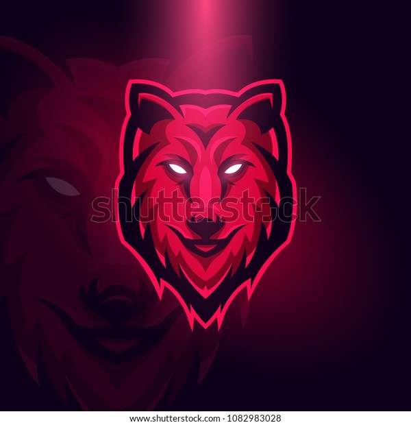 Red Wolf Esports Logo Concept Template Stock Vector (Royalty Free ...