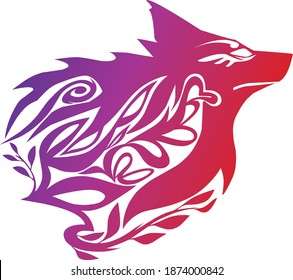 Red Wolf Logo For Gaming Team