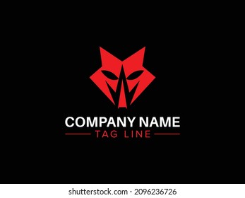 Red Wolf Logo Vector Design