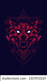 Red Wolf Sacred Geometry
