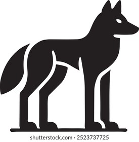 Red Wolf Vektor Silhouette , Wolf Illustration , Wolf Art Handgezeichnete Linie Kunst