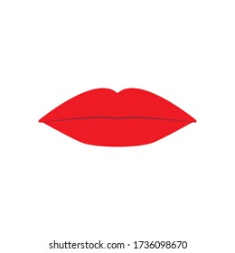 Red woman lips vector design illustration isolated in white background