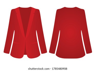 Red woman suit. vector illustration