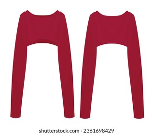 Red  woman sweater. vector illustration