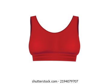 Red woman top. vector illustration