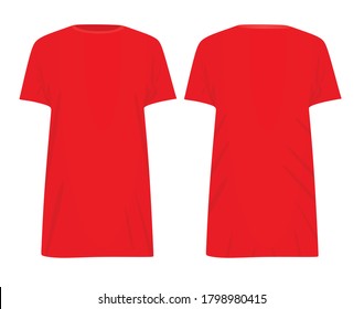 Red women t shirt. vector illustration