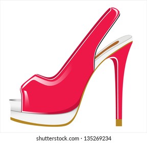 Red Womens Shoe