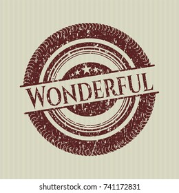 Red Wonderful rubber grunge texture seal