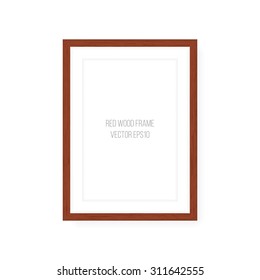 Red wood frame