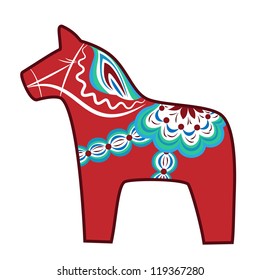 Red wooden horse - national symbol of Sweden