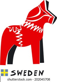 Red wooden horse, national symbol of Sweden