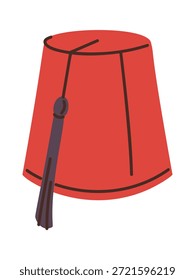 Cápsula vermelha de lã com borla