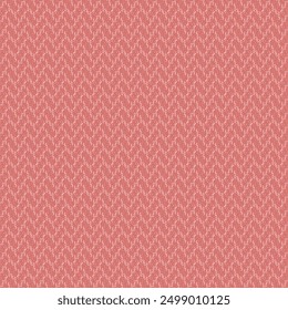 Red wool or jute rug with a repeated broken zigzag pattern. Upholstery fabric texture. Chevron background. Abstract vector.