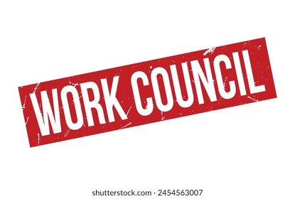 Red Work Council Rubber Stamp Seal Vector