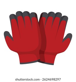 Red work gloves providing safety and grip for various tasks, ensuring hand protection during construction, gardening, or other activities
