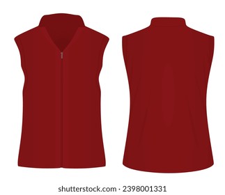 Red  work vest. vector illustration