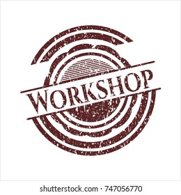 Red Workshop grunge style stamp