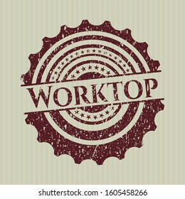 Red Worktop distress with rubber seal texture