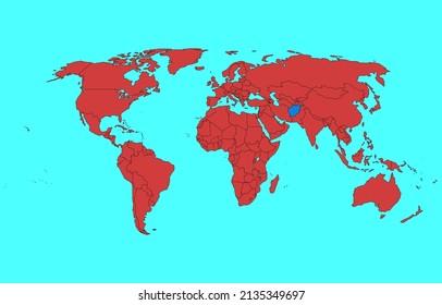red world map image concept made with vector