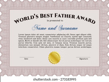 Red world's best father award