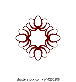 Red Wreath Flower Logo Template Illustration Design. Vector EPS 10.