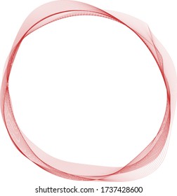 Red wreath with multiple intersecting lines 