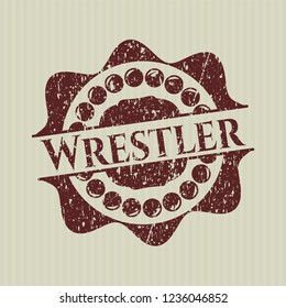 Red Wrestler with rubber seal texture