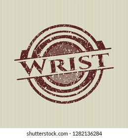 Red Wrist grunge stamp