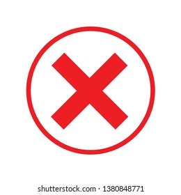 Red wrong icon.modern design.vector illustration