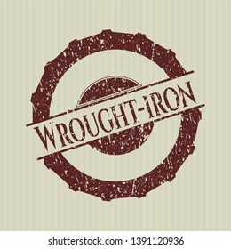 Red Wrought-iron distressed grunge stamp